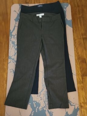 Old Navy Women's Gray and Black Office Trousers